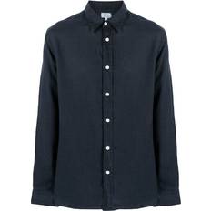 Woolrich Dragkedja Kläder Woolrich Linen Shirt Herr, XL, MELTON BLUE
