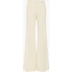 Chloé Dam Byxor Chloé Low-waist flared trousers White 100% Linen White