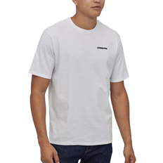 Herr - Polyester - Vita T-shirts Patagonia P-6 Logo Responsibili-T-shirt - White