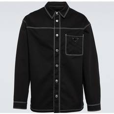 Prada Embellished cotton-blend jacket black