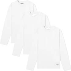 Jil Sander Herr Överdelar Jil Sander Three-Pack White Long Sleeve T-Shirts WHITE