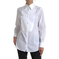 Dolce & Gabbana Dam Skjortor Dolce & Gabbana Cotton Collared Long Sleeves Shirt White IT42