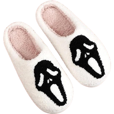 FROON Skeleton Screaming Cotton Slippers - White