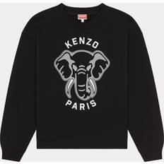 Kenzo Bomull - Dam Tröjor Kenzo Elephant 'Varsity Jungle' Sweatshirt Black Womens