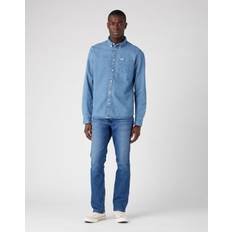 Wrangler Herr - M Byxor & Shorts Wrangler Greensboro jeans för män, Neptun, 32L