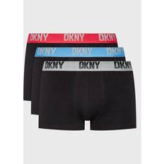 DKNY Herr Underkläder DKNY Underkläderboxare Män Super Mjuk Bomull Svart Med Mikrofiber Elastisk Midja Bekväma och Elastiska Underkläder 3-pack, Black/Blue/Teaperry Pink/Mint