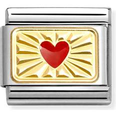 Nomination Red Heart With Etched Detail Charm