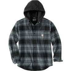Carhartt Skjortor Carhartt Men's Flannel Fleece Lined Hooded Shirt Jacket - Elm
