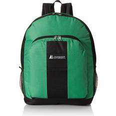 Everest Everest Backpack with Front and Side Pockets, Emerald Green/Black, One Size