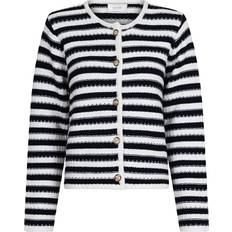Neo Noir Limone Stripe Knit Jacket - Navy/White