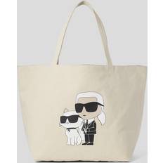 Karl Lagerfeld Dam Väskor Karl Lagerfeld K/ikonik & Choupette Shopper, Woman, Off White, Size: One size One size