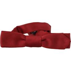 Dolce & Gabbana Slipsar Dolce & Gabbana Red 100% Silk Slim Adjustable Neck Papillon Bow Tie