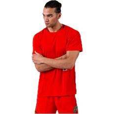 Nike Herr - Polyester - Röda T-shirts & Linnen Nike Dry Top SS NSP Green/Red, Male, Tøj, T-shirt, Træning, Rød