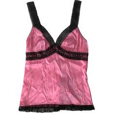 Dolce & Gabbana Pyjamasar Dolce & Gabbana Pink Lace Silk Sleepwear Camisole Top Underwear IT2