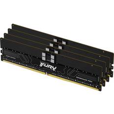 128 GB - DDR5 RAM minnen Kingston Fury Renegade Pro Black DDR5 6400MHz 4x32GB ECC Reg (KF564R32RBK4-128)