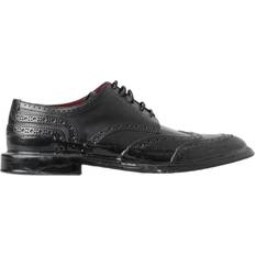 Dolce & Gabbana Oxford Dolce & Gabbana Black Leather Oxford Wingtip Formal Derby Shoes EU42/US9