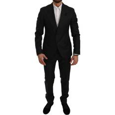 Dolce & Gabbana Kostymer Dolce & Gabbana Black Crystal Bee Slim Fit Piece Suit IT46