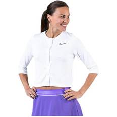 Nike Dam Koftor Nike Court Cardigan White/Black, Female, Kläder, Skjortor, Tennis, Vit