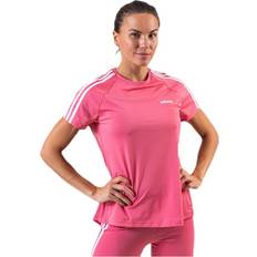 Adidas Dam - Långa kjolar - Polyester - Rosa T-shirts adidas D2M 3S Tee Pink/White, Female, Kläder, T-shirt, Träning, Rosa