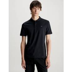 Calvin Klein Bomull - Herr - Svarta Pikétröjor Calvin Klein Slim Polo Shirt Black