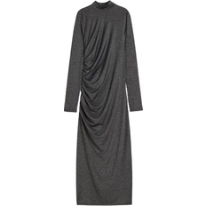 H&M Ruched Dress - Dark Grey Melange