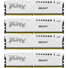 6000 MHz - 64 GB - DDR5 - Vita RAM minnen Kingston Fury Beast White DDR5 6000MHz 4x16GB ECC (KF560C40BWK4-64)
