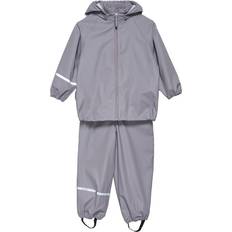 Gråa Regnställ Barnkläder CeLaVi Kid's Basic Rainwear Set - Grey