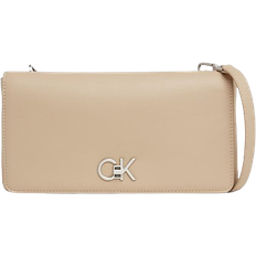 Vridlås Axelremsväskor Calvin Klein Double Gusette Crossbody Bag - Silver Mink