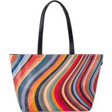 Paul Smith Swirl Striped Leather Tote Bag - Multicolour
