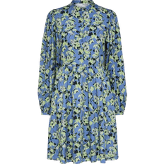 Blommiga - Korta klänningar - XXL Selected Jana Floral Mini Dress - Ultramarine