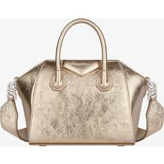 Givenchy Guld Väskor Givenchy Antigona Toy Bag In Laminated Leather