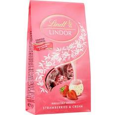 Lindt Mörkrost Matvaror Lindt Lindor Strawberries Cream Chocolate Truffles 137g 1pack