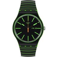 Swatch Hesalit (Akryl) - Unisex Armbandsur Swatch New Gent Glow this Way (SO29G702)