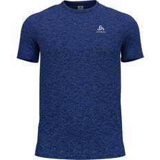 Odlo Överdelar Odlo Crew Essential Seamless Short Sleeve T-shirt Blue Man