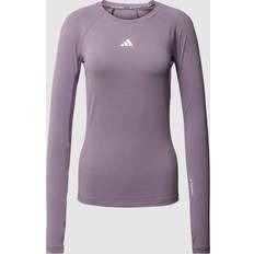 Adidas Dam - Elastan/Lycra/Spandex - Vita T-shirts adidas Techfit Long Sleeve Träningströja