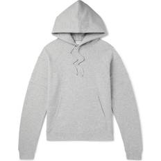 Gråa - Herr - Jersey Tröjor Saint Laurent Logo cotton-blend hoodie grey