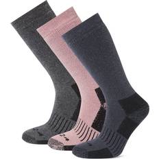 Tog24 Underkläder Tog24 Villach Pack Womens Trek Socks Dark Grey Marl/Faded Pink/Washed Blue