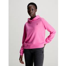 Calvin Klein Rosa Överdelar Calvin Klein Cotton Terry Badge Hoodie Pink