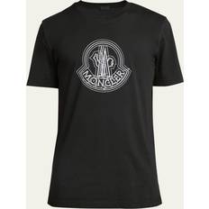 Moncler Bomull - Rundringad Kläder Moncler Black Graphic T-Shirt