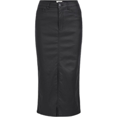 Kjolar Object Naya Coated Midi Skirt - Black