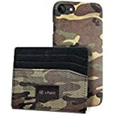 I-Paint Mobilskal i-Paint skyddande hårt fodral och matchande korthållare för iPhone 8/7 kamouflage