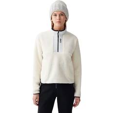 Colmar 38 - Dam Kläder Colmar Teddy-Effect Thermal Ski Sweatshirt With Half-Zip Dam, L, WHITE-CLOUD