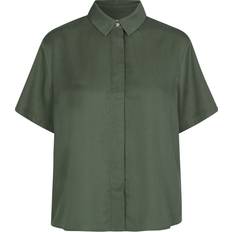 Samsøe Samsøe Dam Skjortor Samsøe Samsøe Mina SS Shirt - Dusty Olive