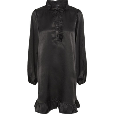 Enfärgade - Korta klänningar - Volanger Pieces Nessa Mini Dress - Black
