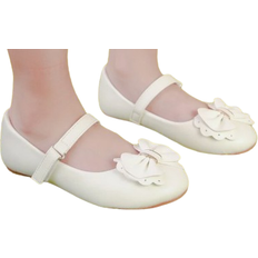 Shein Preppy Mary Jane Flats For Girls, Bow Decor Outdoor Flats