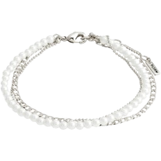 Armband Pilgrim Baker Bracelet 3-in-1 Set - Silver/Pearls