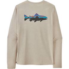 Patagonia Beige - Herr Kläder Patagonia Men's L/S Cap Cool Daily Graphic T-Shirt Waters