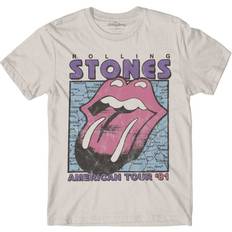 Rolling Stones Herr Kläder Rolling Stones The T Shirt American Tour Map Band Logo Official Mens Natural
