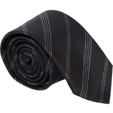 Saint Laurent Silk Jacquard Tie - Black/Ivory