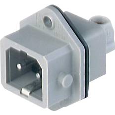 Hirschmann 930622106-1 Mains connector STASEI Plug, vertical mount Total number of pins: 2 PE 16 A Grey 1 pcs